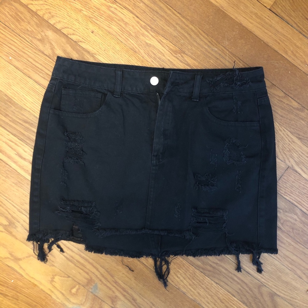 Forever 21 Black Denim Skirt